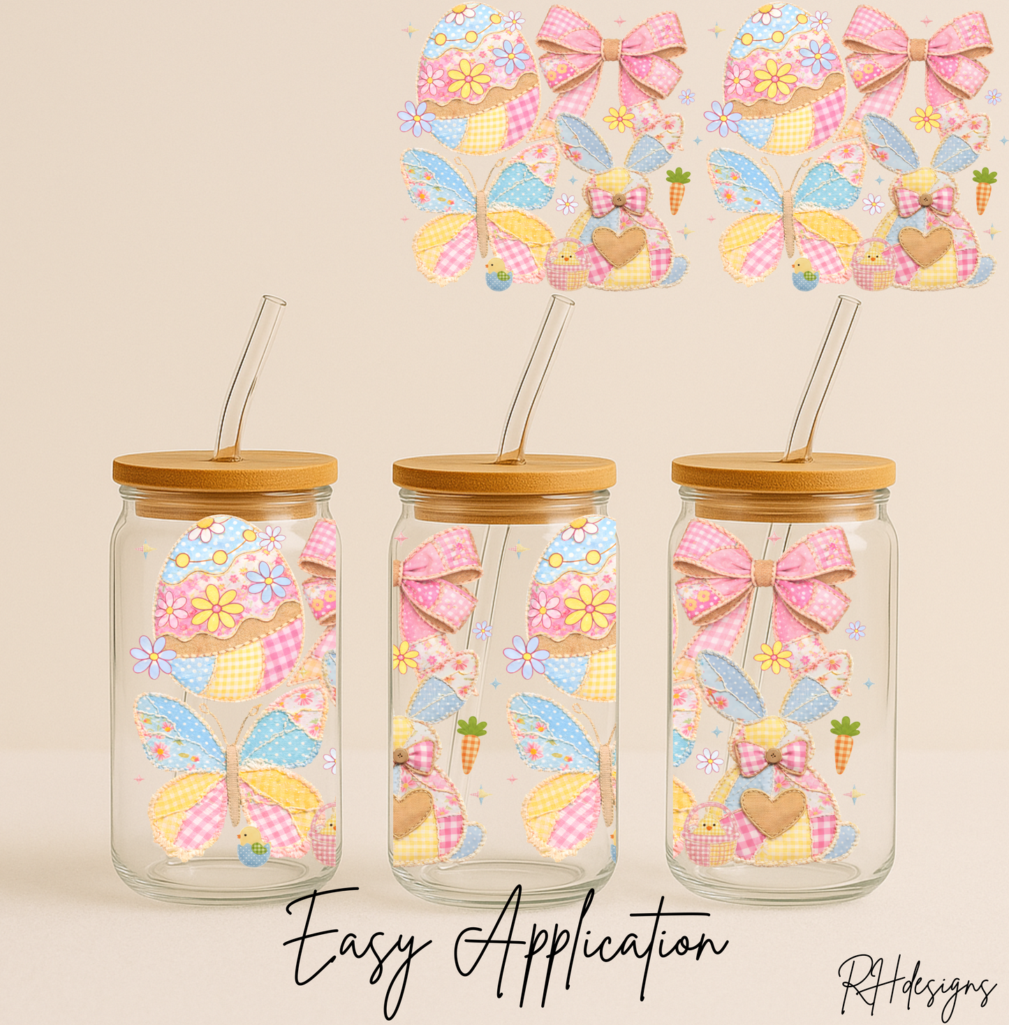 Pastel Easter Egg & Bunny - 16oz