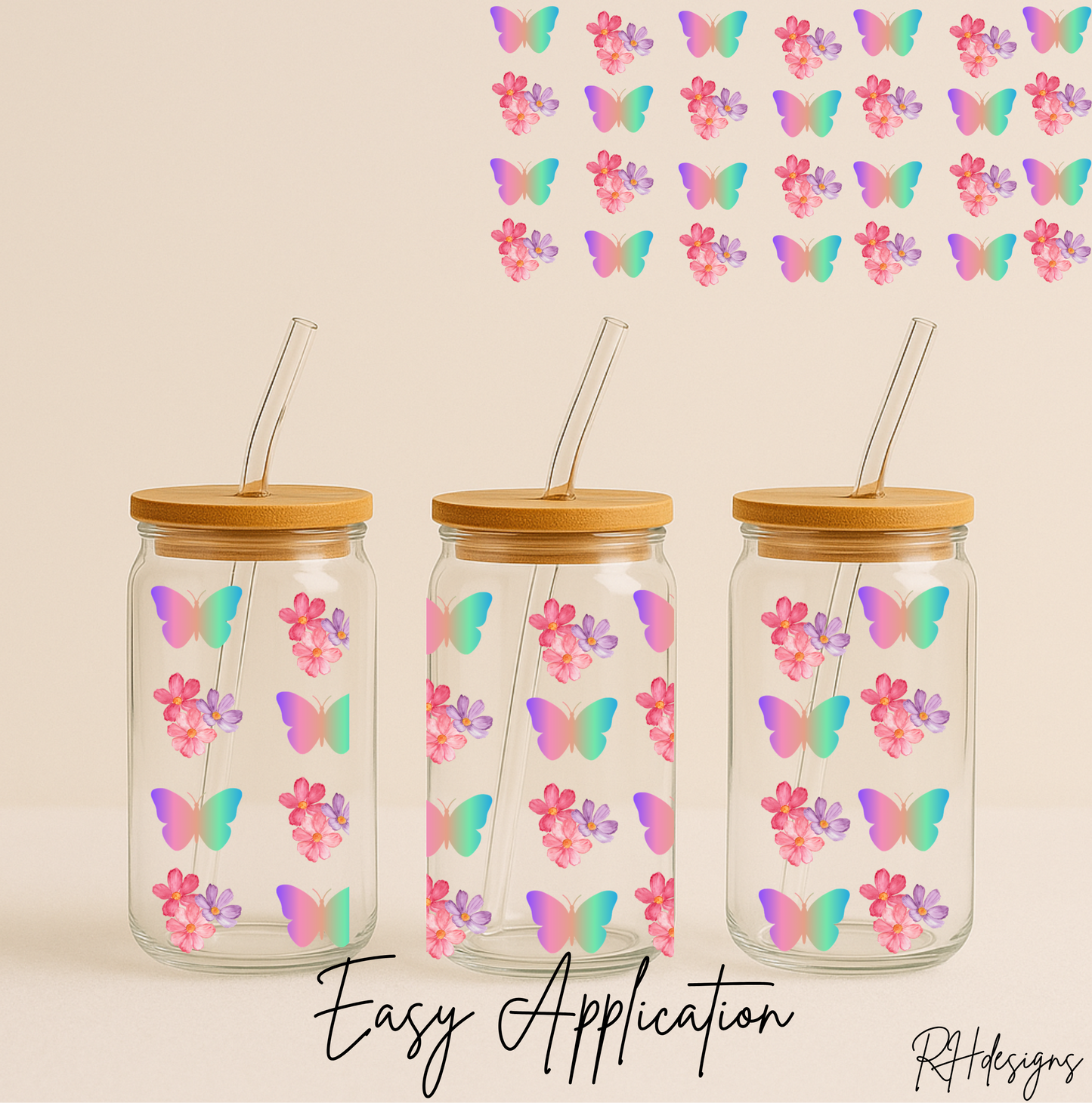 Pastel Butterfly - 16oz