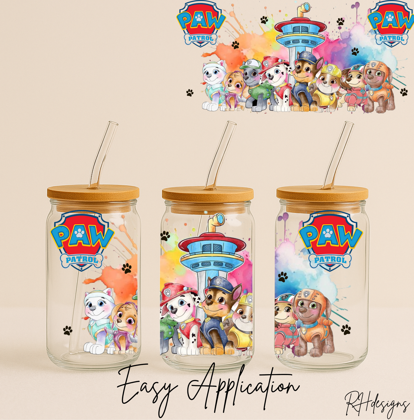 Paw Watercolour - 16oz