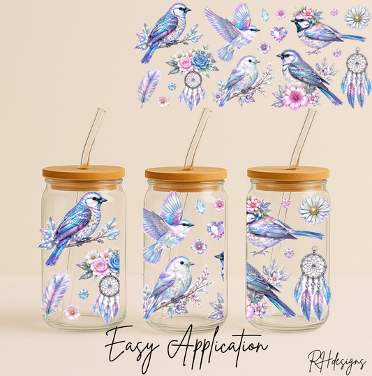 Pearlescent Birds Dream Catcher - 16oz