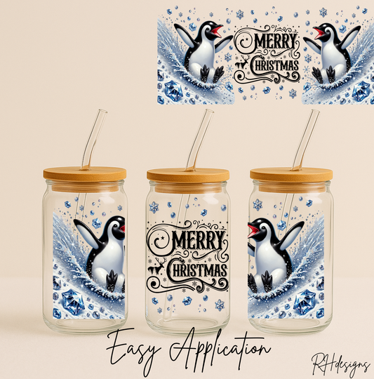 Christmas Sliding Penguin - 16oz