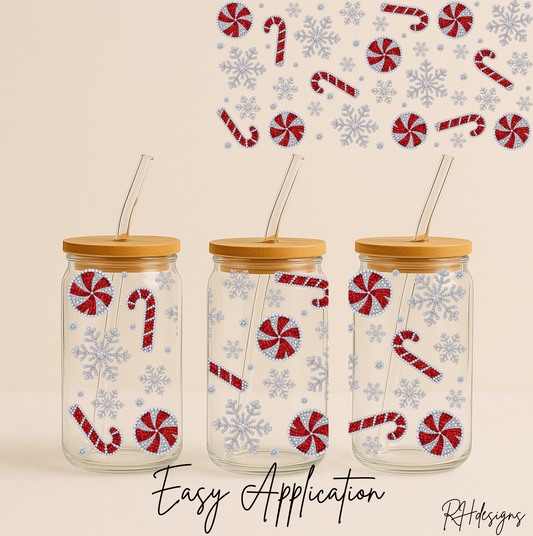 Diamante Christmas Candycane - 16oz