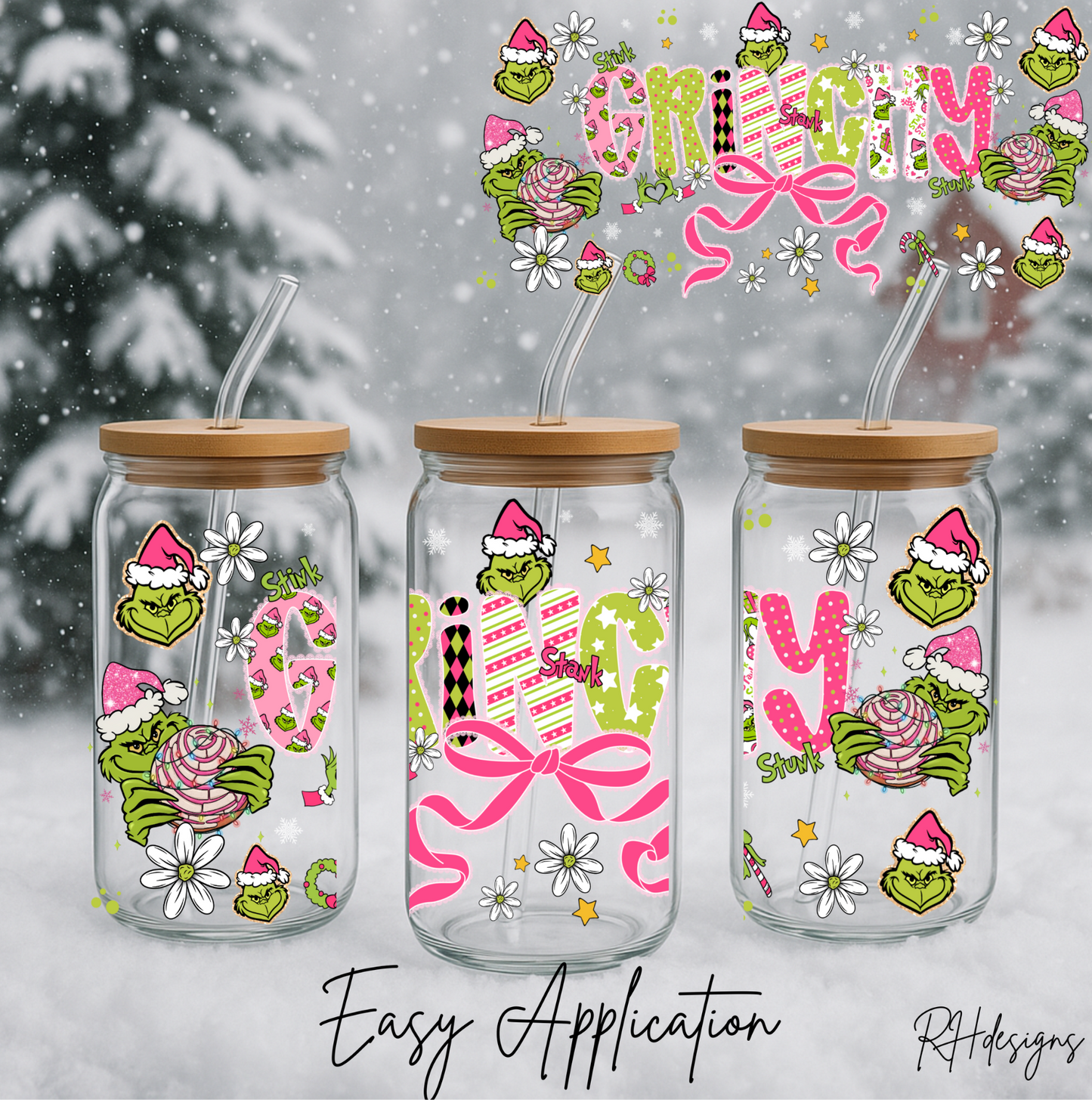 Pink Bow Grinchy - 16oz