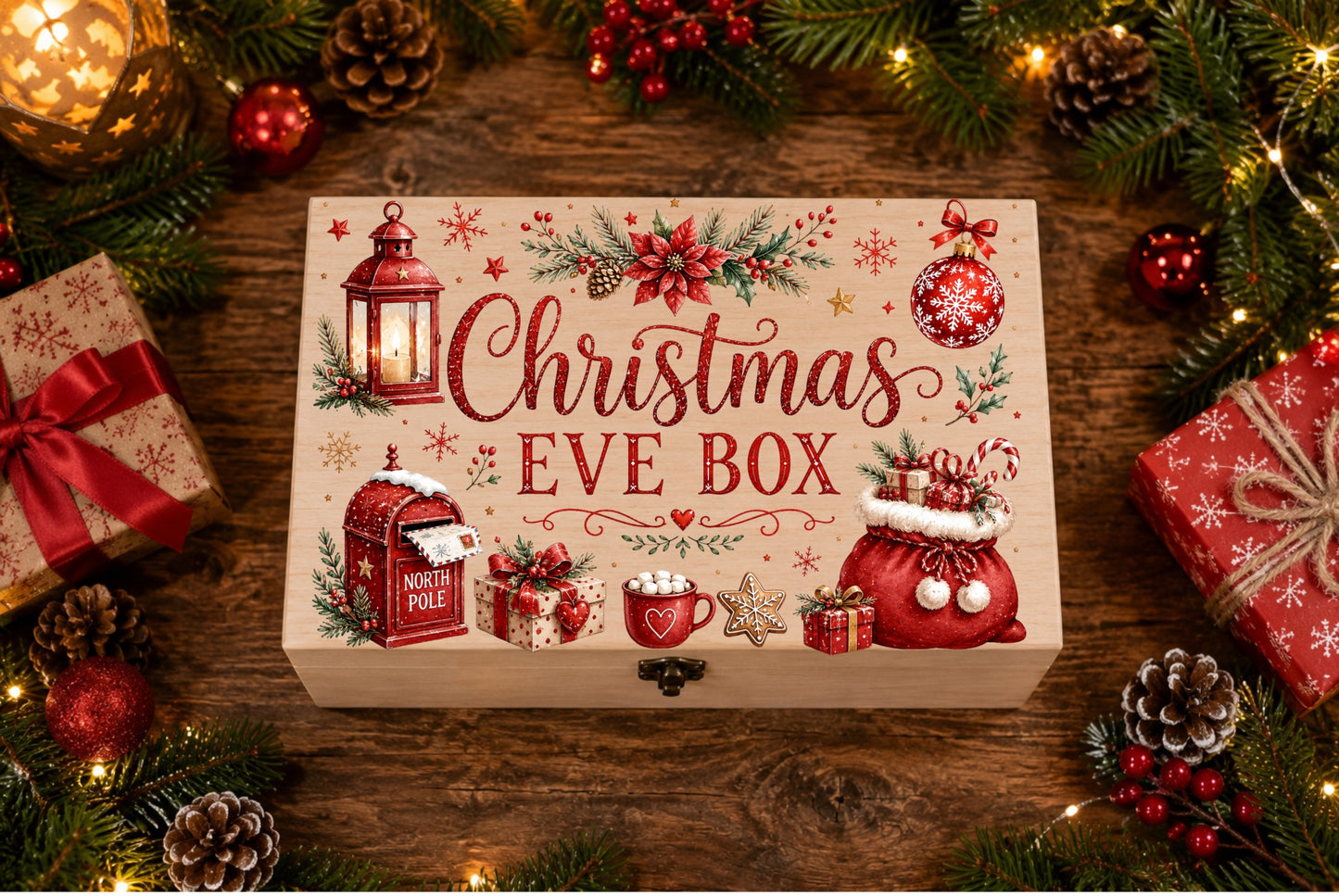 North Pole Red Christmas Eve