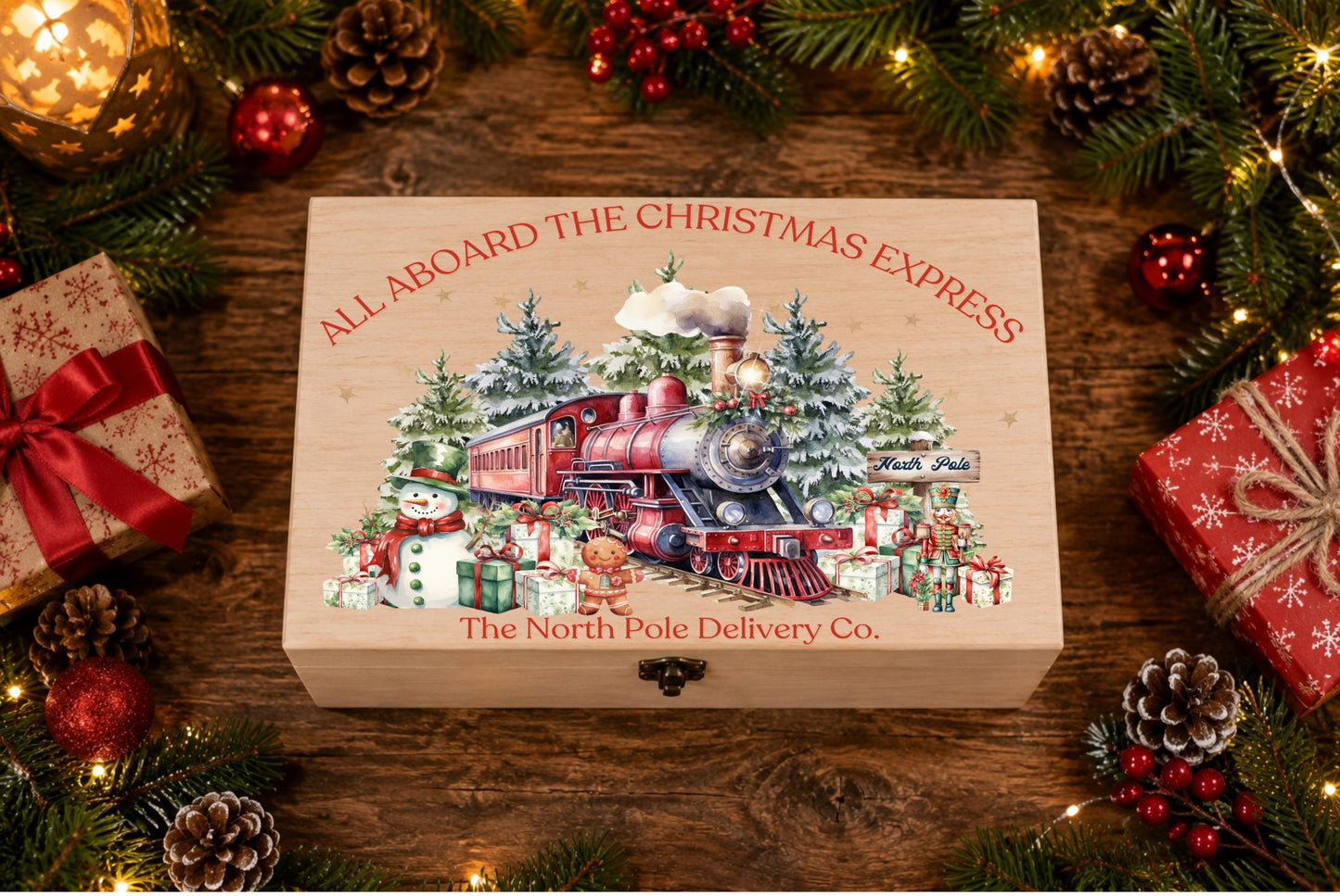Red All Aboard Christmas Eve