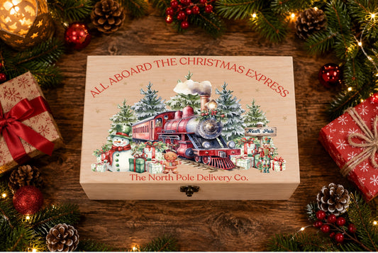 Red All Aboard Christmas Eve