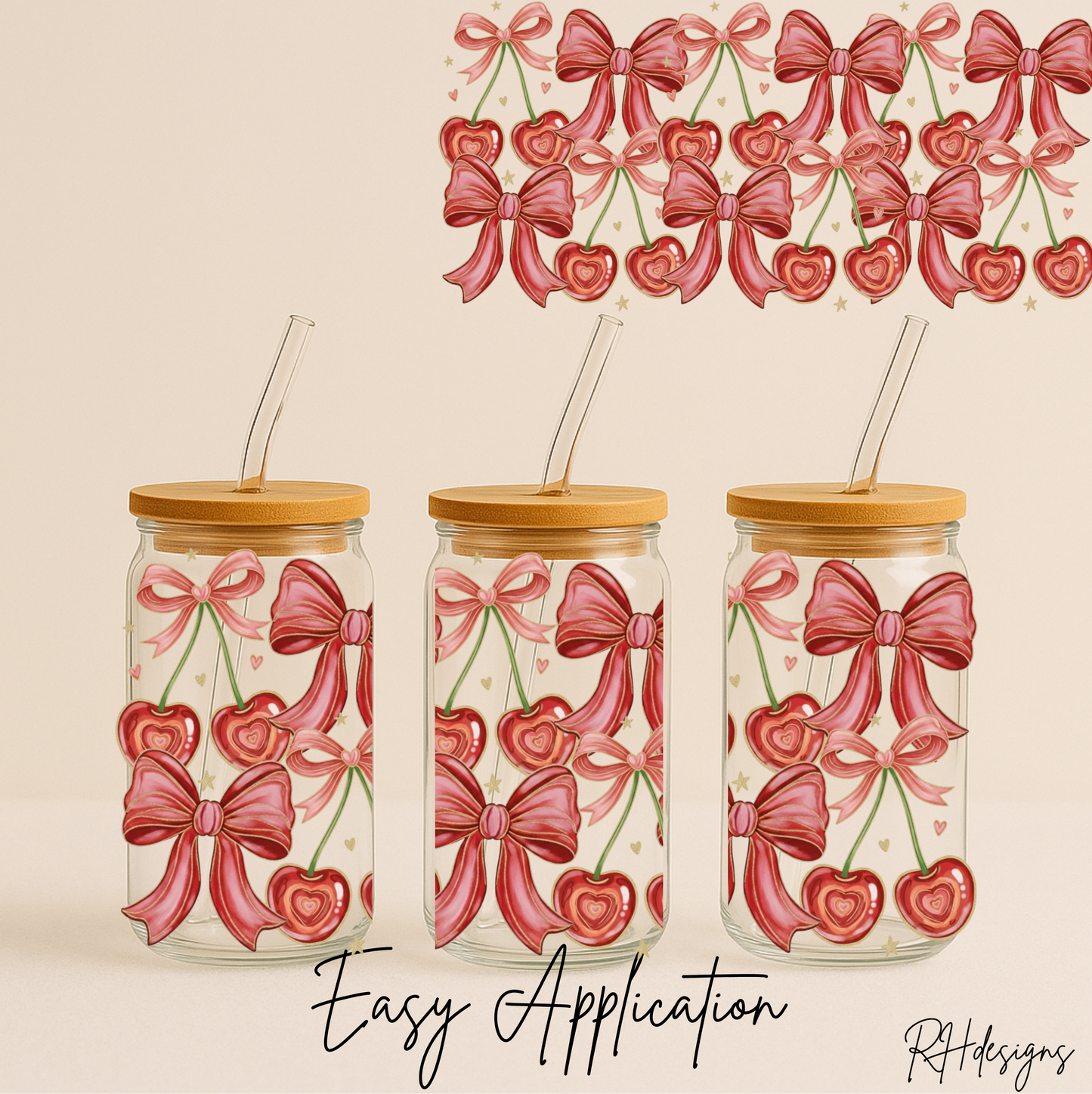 Red Cherry Bows - 16oz