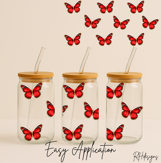 Red Butterflies - 16oz