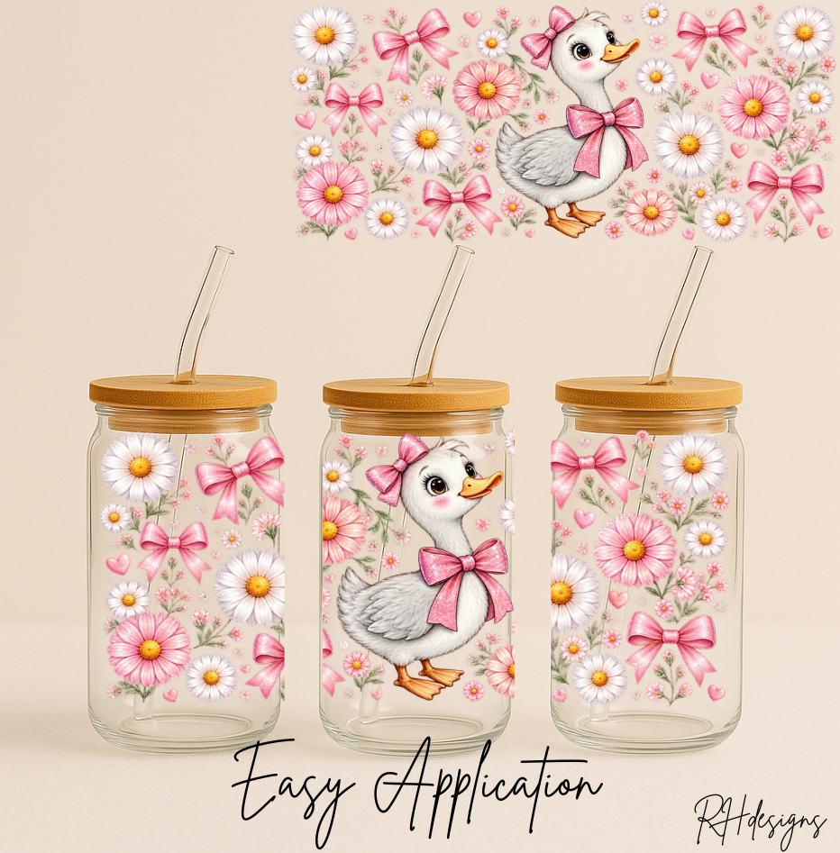 Pink Flower Duck - Matching Bundle