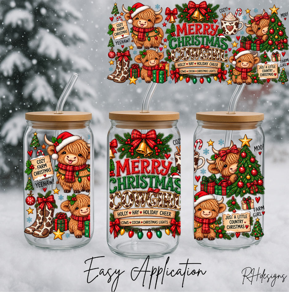 Merry Christmas Cowgirl - 16oz
