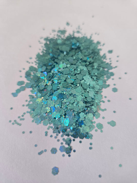 Blue Chunky & Fine Mixed 50g