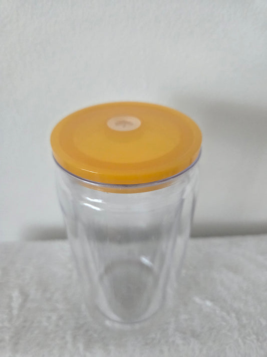 Yellow 16oz Acrylic Snowglobe Tumblers