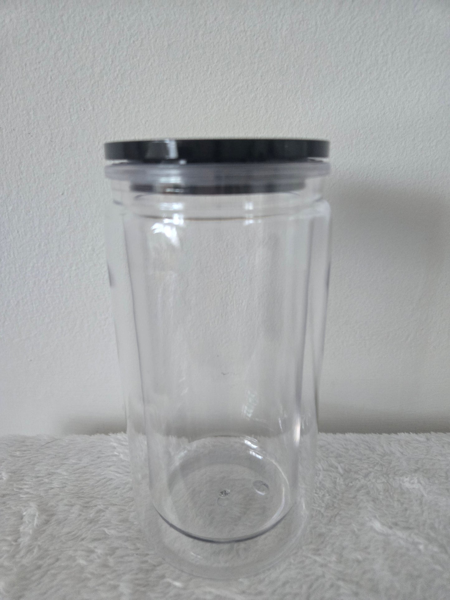 Black 16oz Acrylic Snowglobe Tumblers