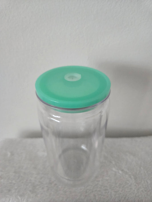 Green 16oz Acrylic Snowglobe Tumblers