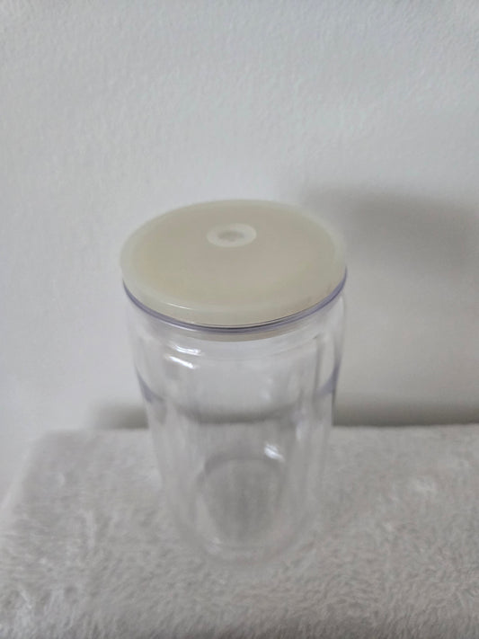 Off-White 16oz Acrylic Snowglobe Tumblers