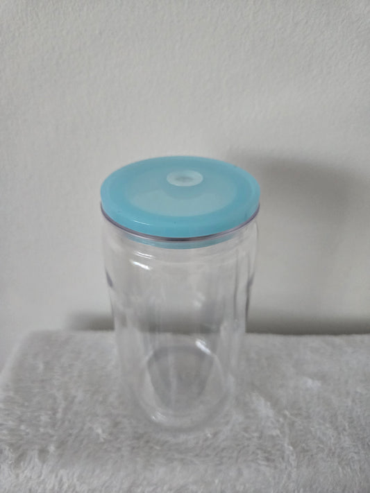 Blue 16oz Acrylic Snowglobe Tumbler