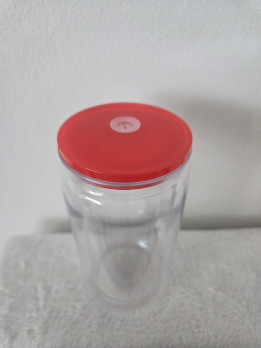 Red 16oz Acrylic Snowglobe Tumblers