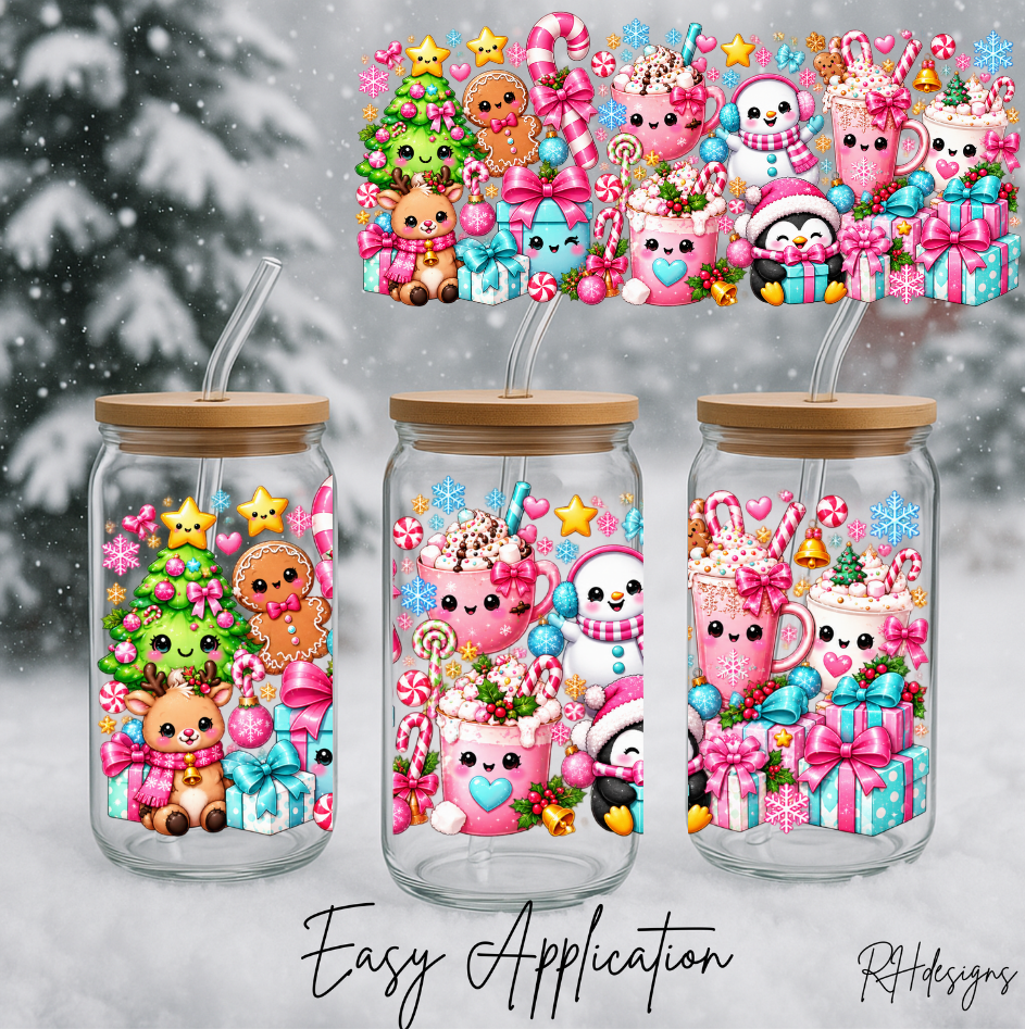 Pink Christmas Squishy - 16oz