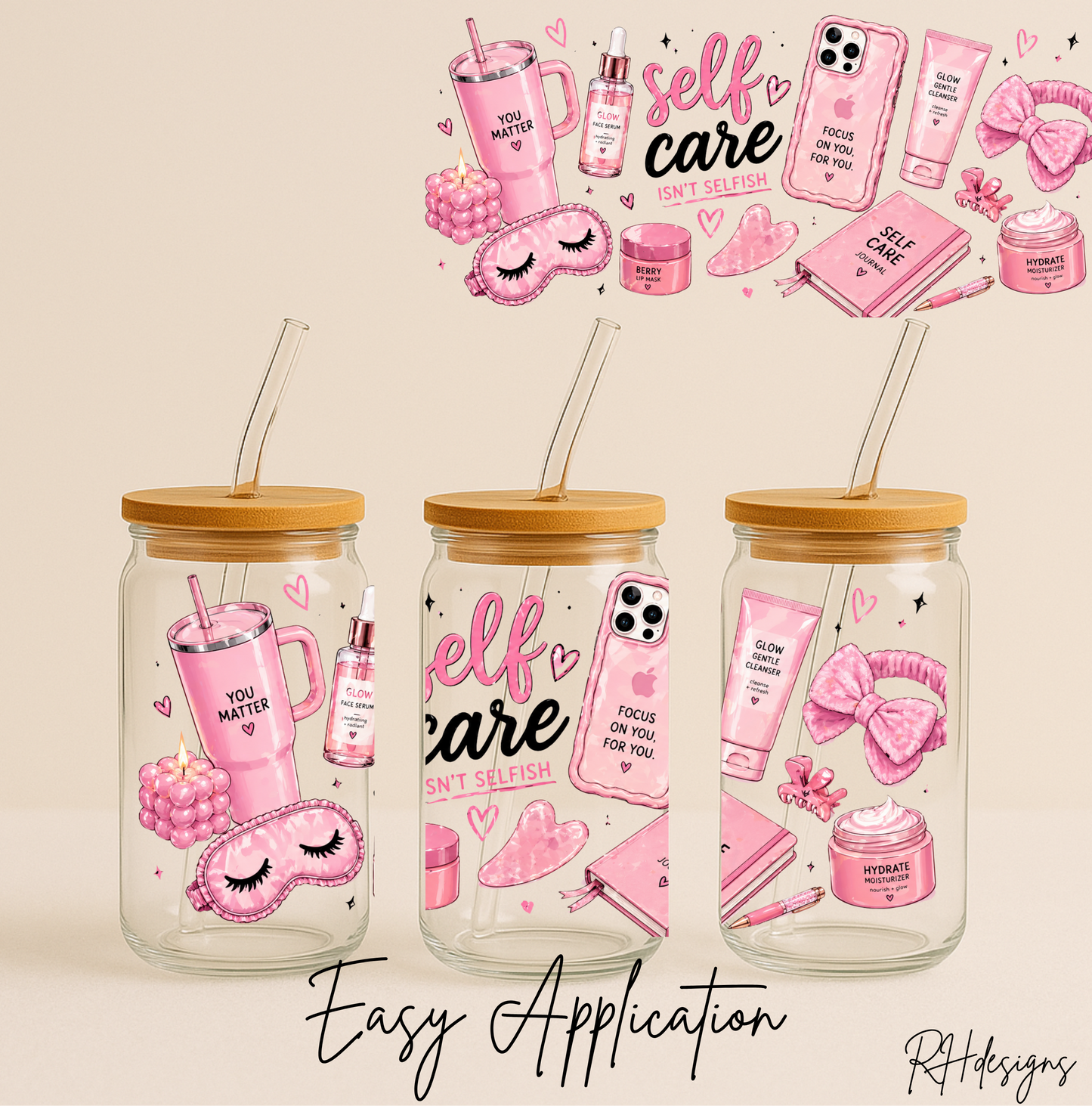 Self Care Isnt Selfish Pink - 16oz