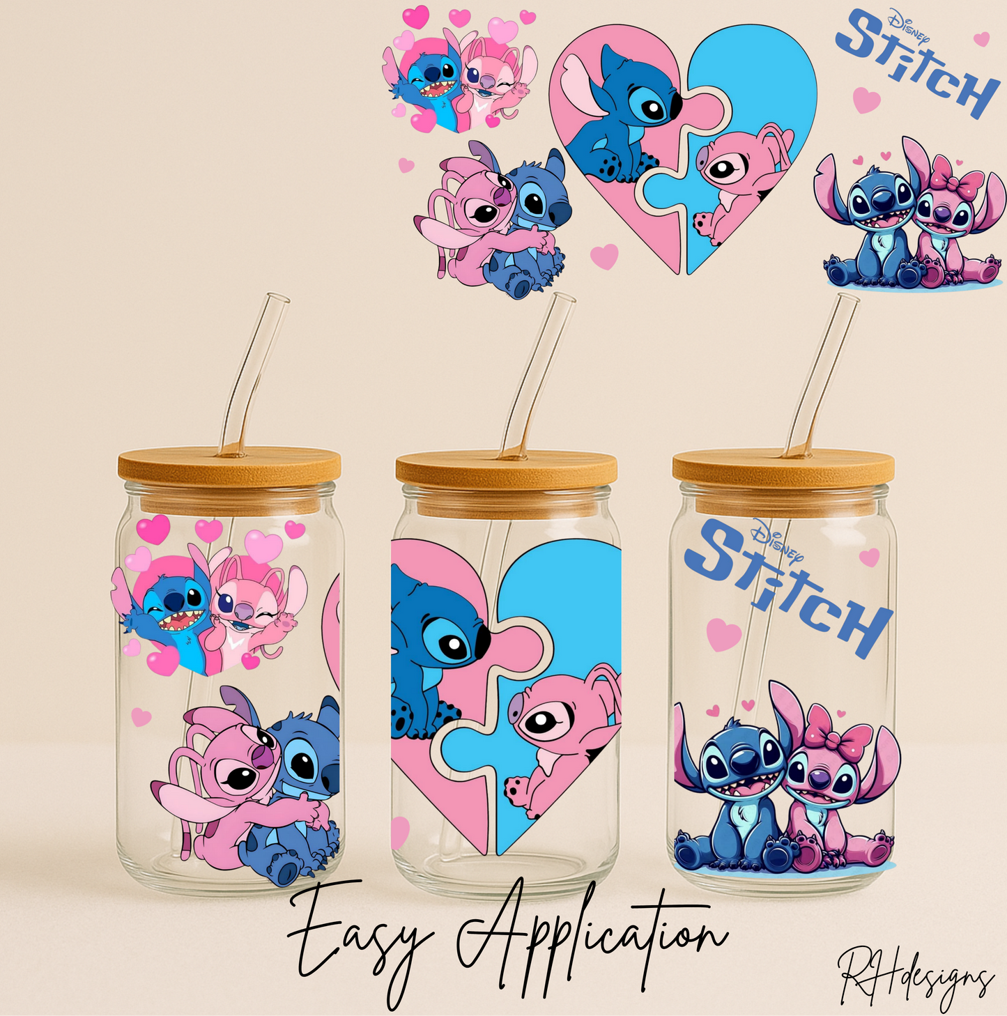 Blue & Pink Alien Puzzle Piece - 16oz