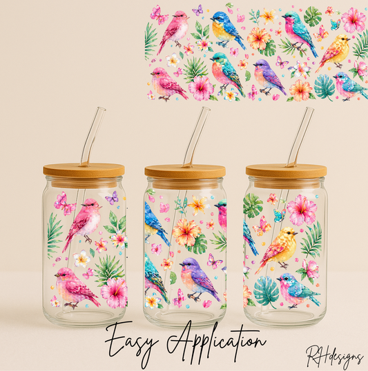 Summer Colorful Birdies - 16oz