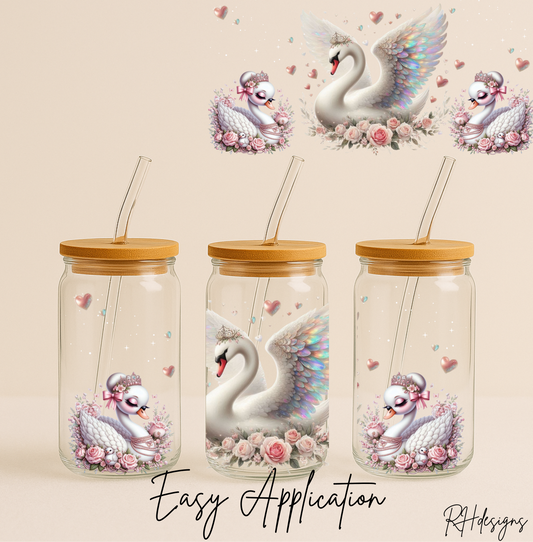 Pretty Pink Swans - 16oz