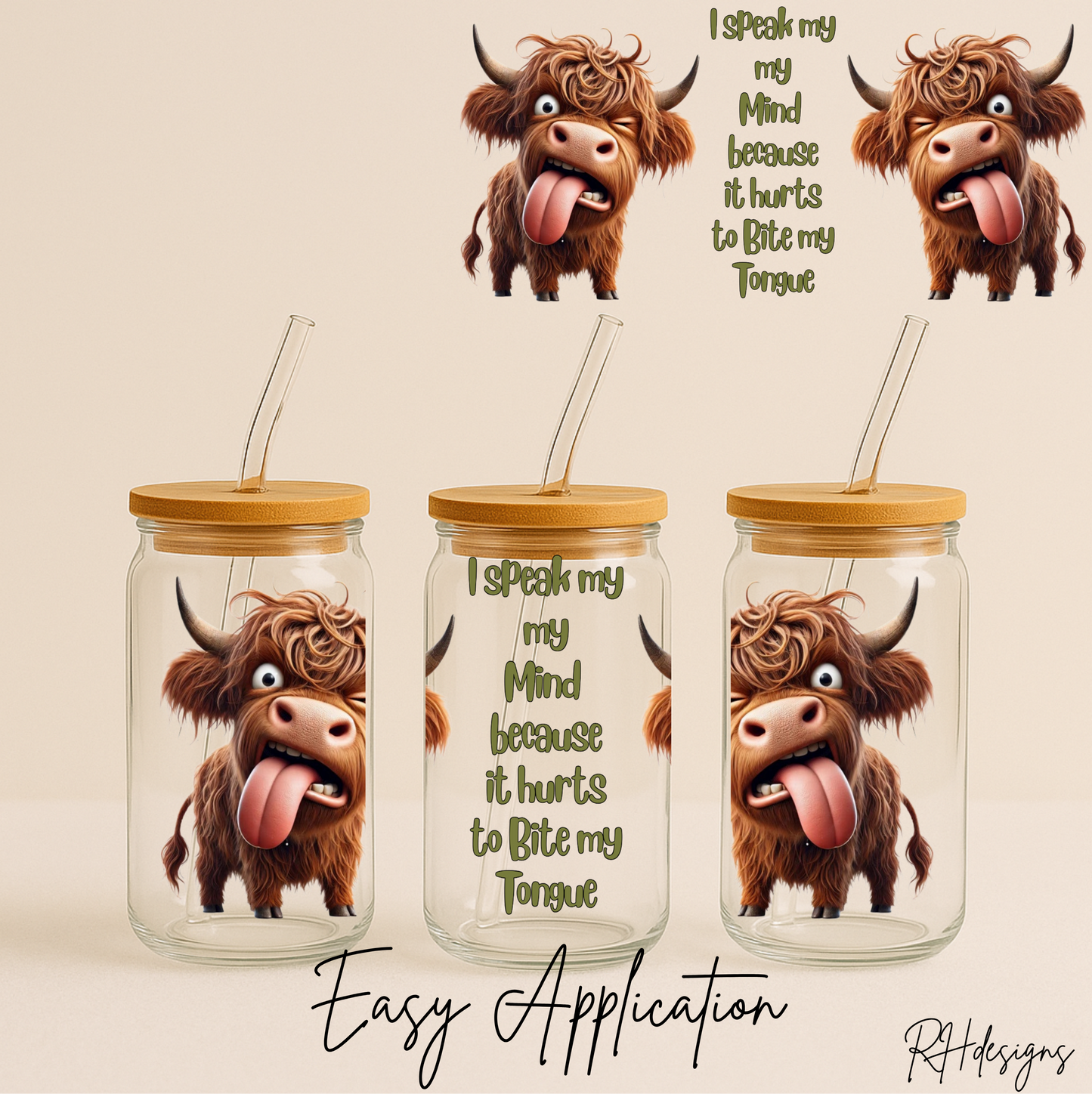 I Speak My Mind Cow - 16oz