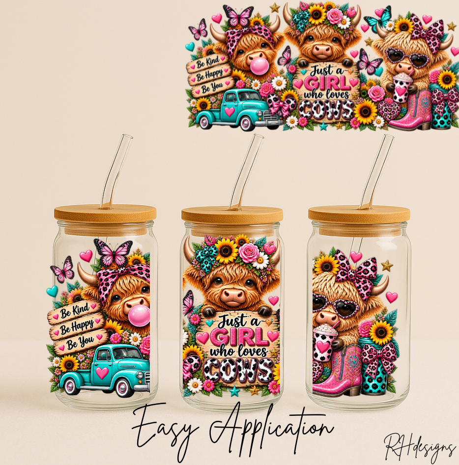 Be kind, Be Happy Cow - 16oz