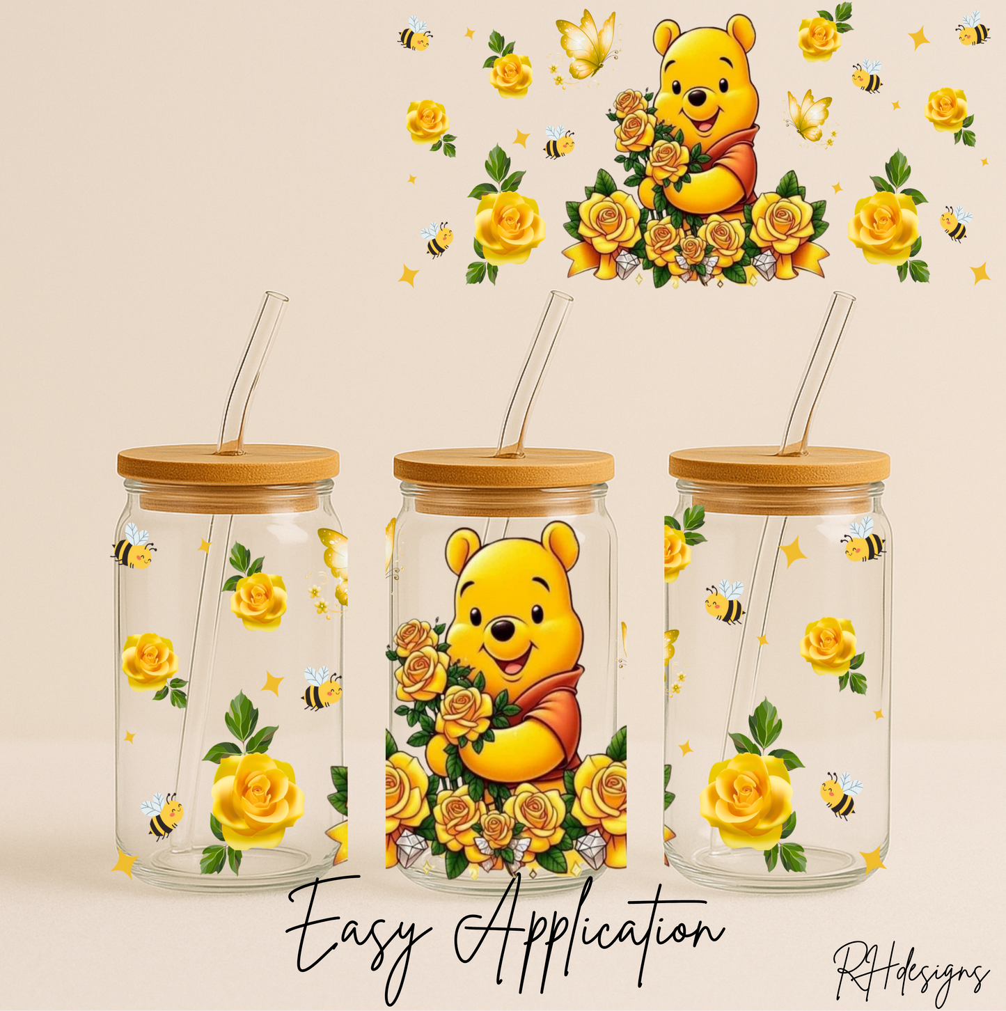 Honey Bear Yellow Roses - 16oz