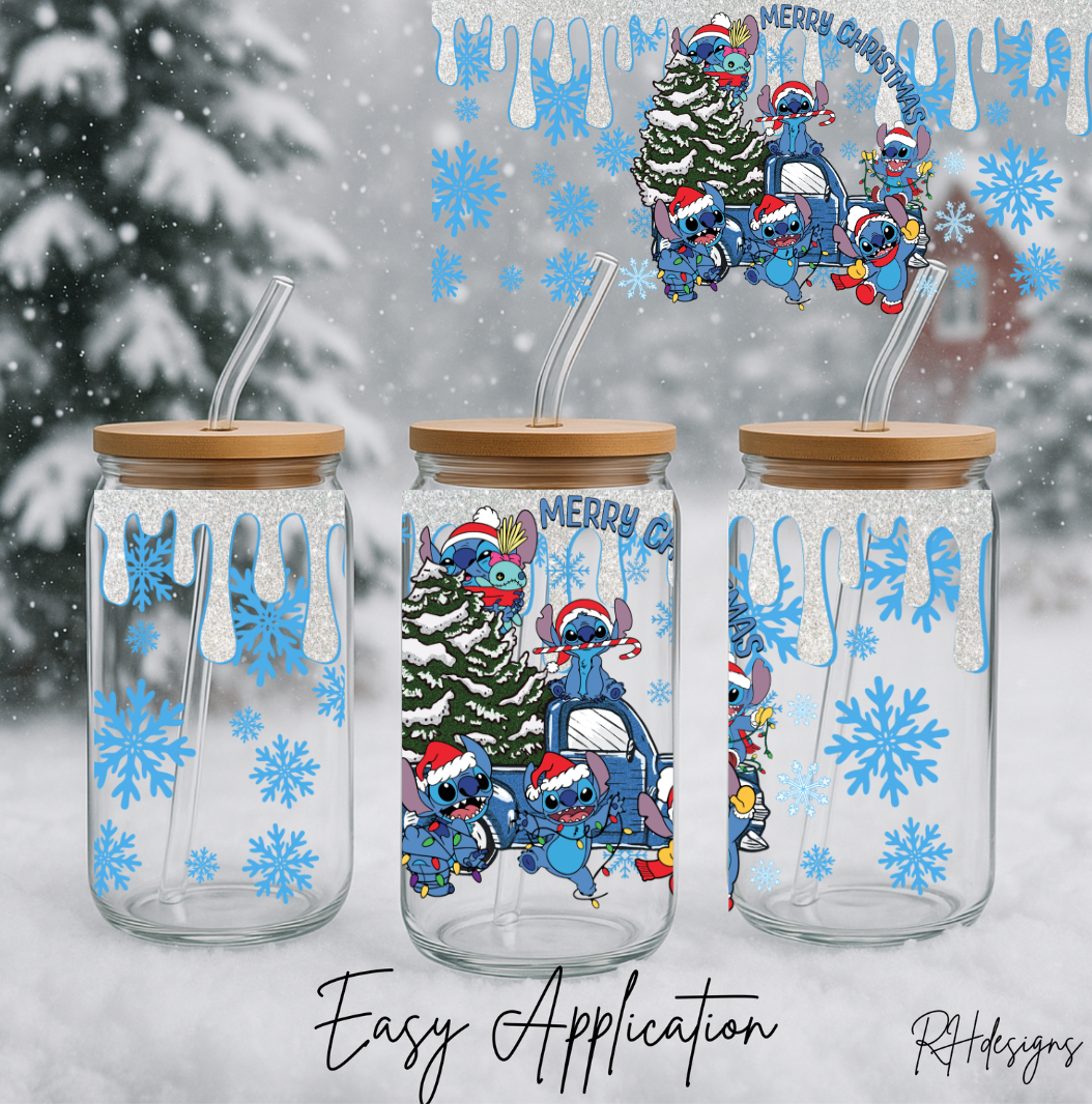 Silver Drip Blue Alien - 16oz