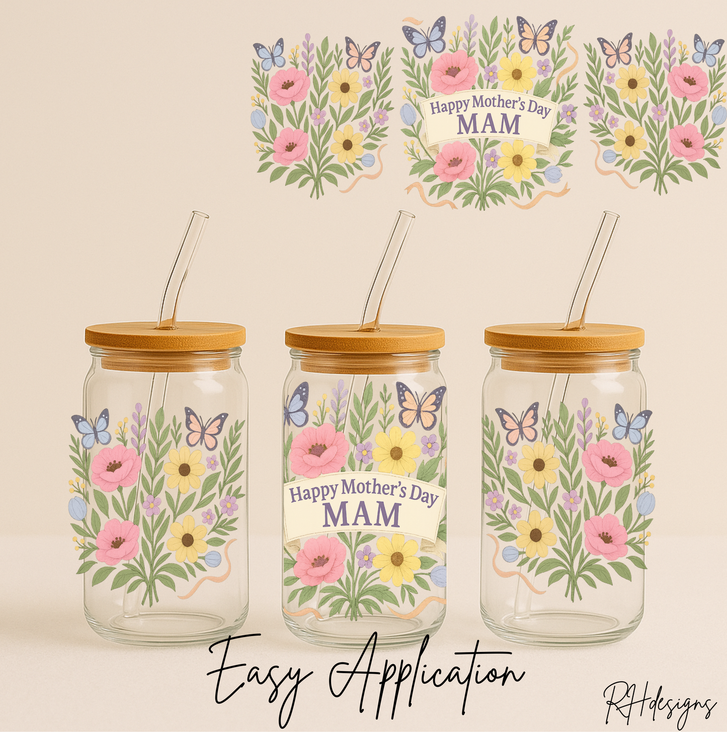 Mam's Floral Flower Mothers Day - 16oz