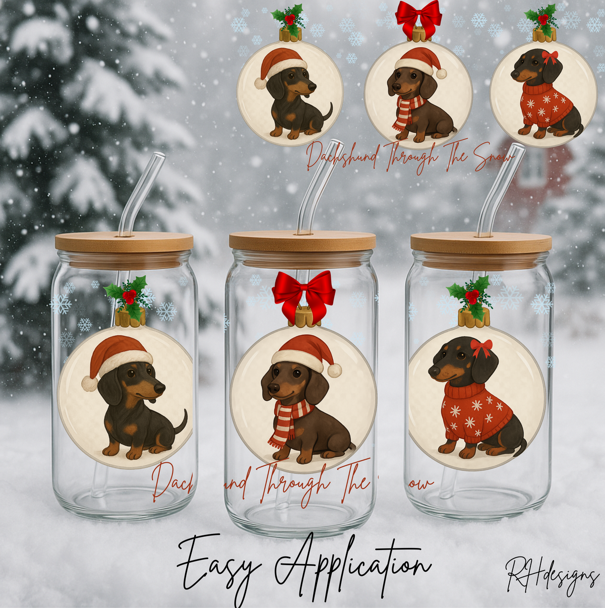 Sausage Dog Baubles - 16oz