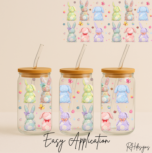 Patchwork Easter Bunny - 16oz